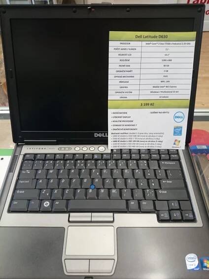 Notebook repasovaný : Dell Latitude D630