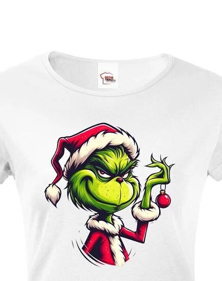 Dámské triko Grinch - skvělé vánoční triko