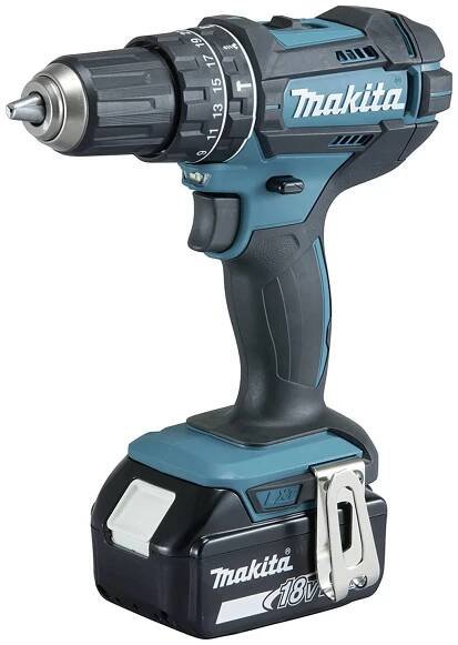 Makita aku příklepový šroubovák, 2cestný, vč. 2x aku, kufřík, vč. příslušenství, vč. nabíječky, DHP482RFX9