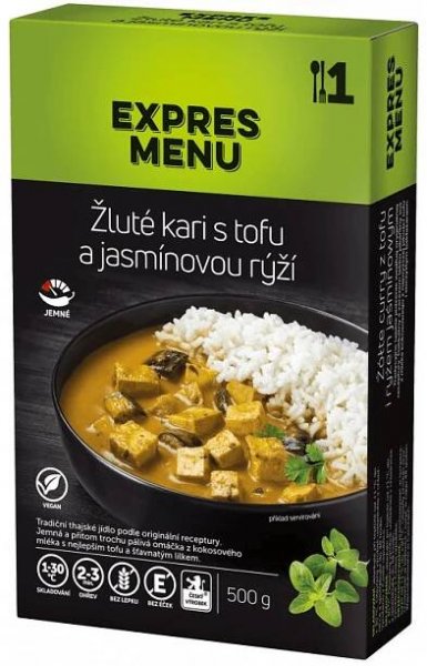 EXPRES MENU KM Žluté kari s tofu a jasmínovou rýží 500 g