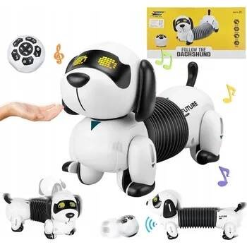 INTELIGENTNÍ ROBOT-PES VÝSUVNÝ AKUMULÁTOR JEZEVČÍKA INTERAKTIVNÍ HRAČKY