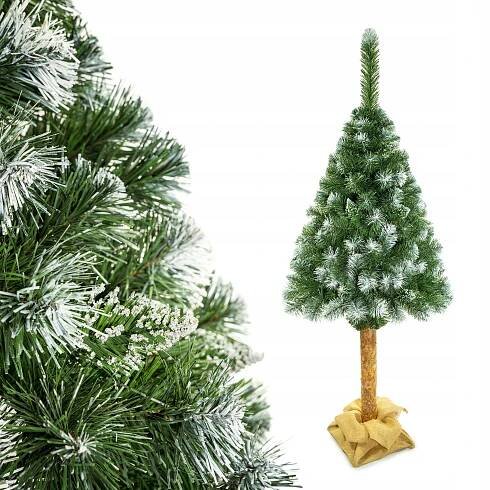 Umělý Vánoční Stromeček na kmeni Borovice Diamantová EKO 220 cm kmen ELMA stojan