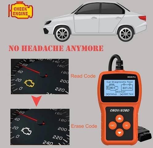 Automotive OBD2 Scanner OBD Code Reader Car Diagnostic Tool Check Engine Fault