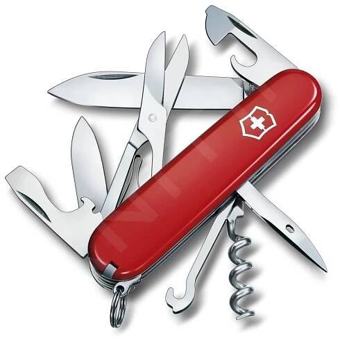 VICTORINOX - Stredný vreckový nôž Climber, 14 funkcií, červená 1.3703 | Sanitino.sk