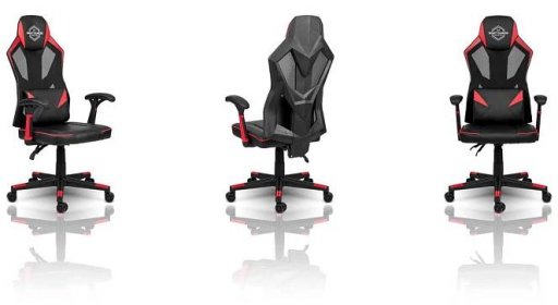 Herní židle Shiro červeno-černá (11)