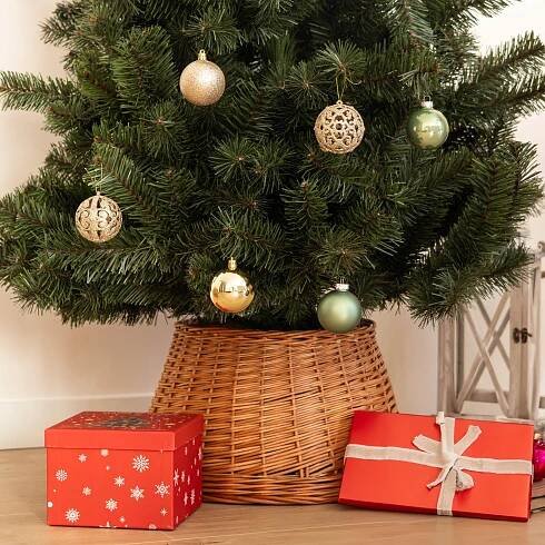 KRYT NA STOJAN NA VÁNOČNÍ STROMEČEK PROUTĚNÝ 45 cm OBAL KOŠ NA STOJAN PŘÍRODNÍ EAN (GTIN) 5906638309100