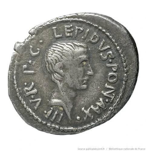 Coin with the image of Marcus Emilius Lepidus