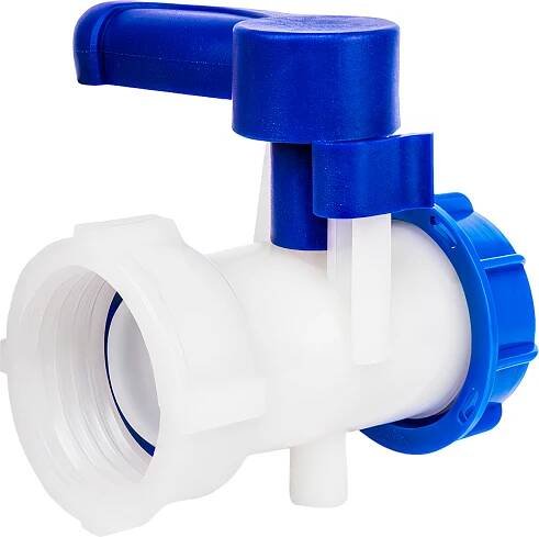 BRADAS Ventil pro kontejner na vodu IBC, vnitřní závit S60x6, vnější závit s odtokem S60x6 BR-IBCS60F-BTVS60M