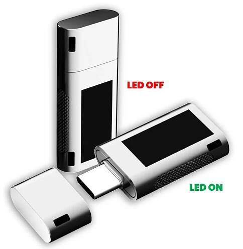 Kovový mini USB 2.0/3.0 flash disk s LED logem | smero-reklamniIT.cz