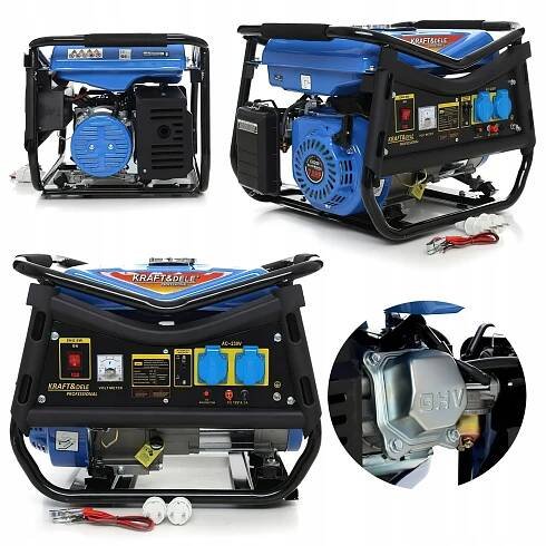 GENERÁTOR 3000 W 7 KM 230 V 12 V BENZÍN S AVR KOLY