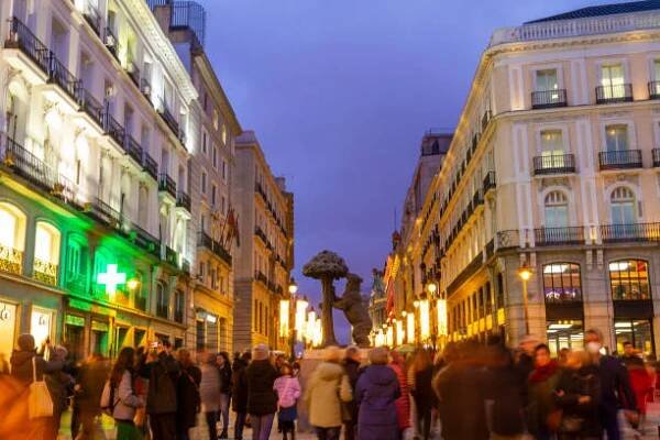 vánoce v madridu, španělsko - madrid christmas - stock snímky, obrázky a fotky