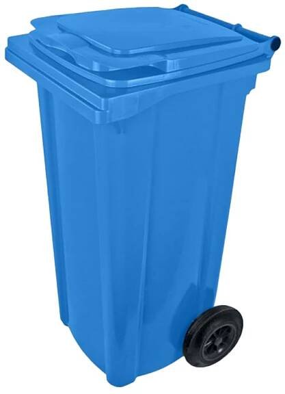Popelnice hranatá 120l PVC-modrá