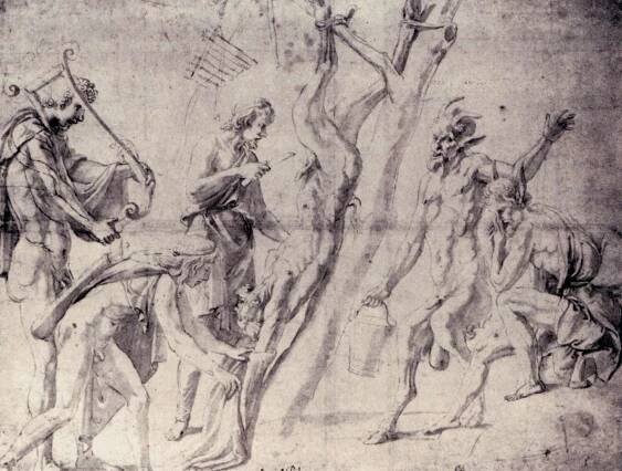 Soubor:Giulio Romano - Flaying of Marsyas - WGA09622.jpg