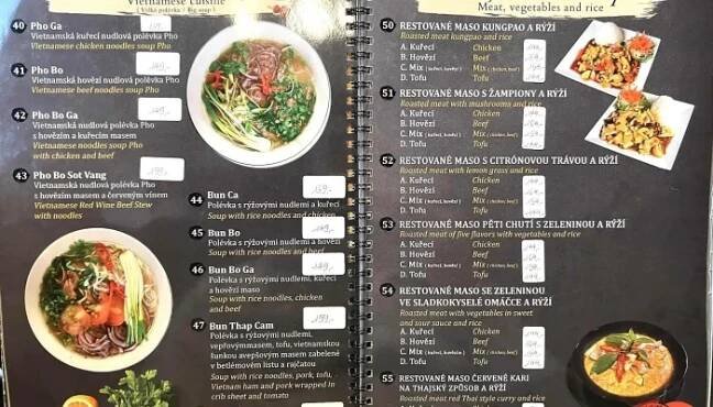 Met Viet Restaurace -  Menu - Meziříčská 2868