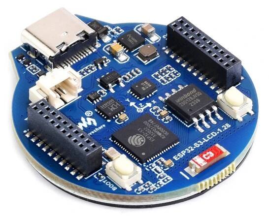 ESP32-S3 Development Board with 1.28" IPS Round LCD by Waveshare - The Pi Hut