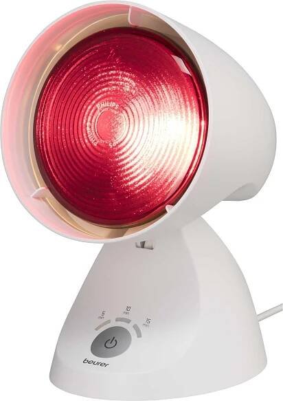Beurer IL-35 - Kompaktní infračervená lampa 150 W, 5 stupňů sklonu Ulevuje od bolesti svalů, šíje, zlepšuje krevní oběh Barva bílá
