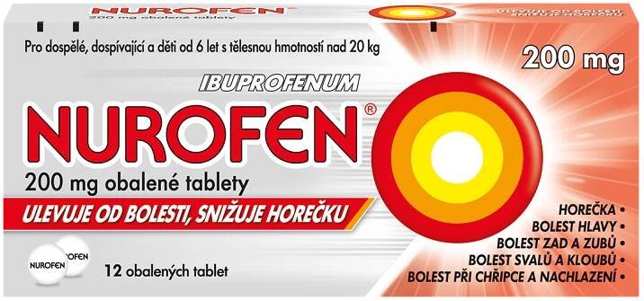 Nurofen 200 mg 12 obalených tablet