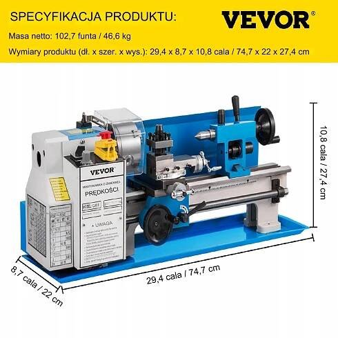 Mini stolní frézka na kov 550 W za 31450.00CZK - Allegro