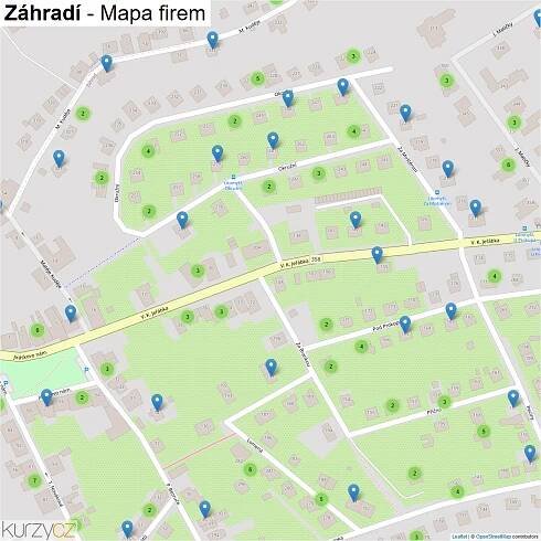 Záhradí - mapy | Kurzy.cz