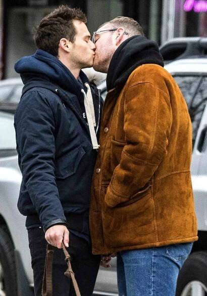 *EXCLUSIVE* Sam Smith and Brandon Flynn passionately kiss in NYC