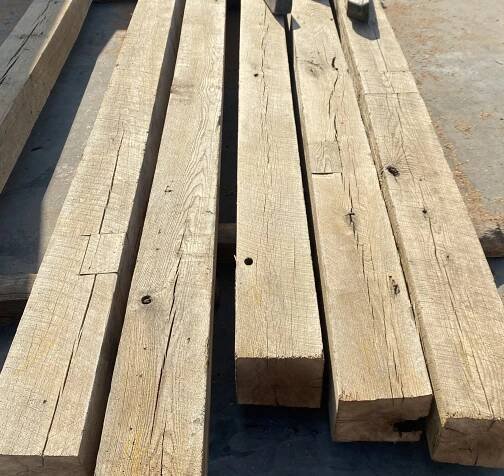 Rough Sawn Oak Solid Beams in the shop (BM103)