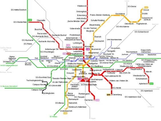 Dortmund Mapa Subway 3