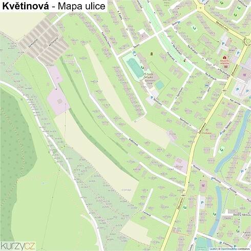 Květinová - mapy | Kurzy.cz