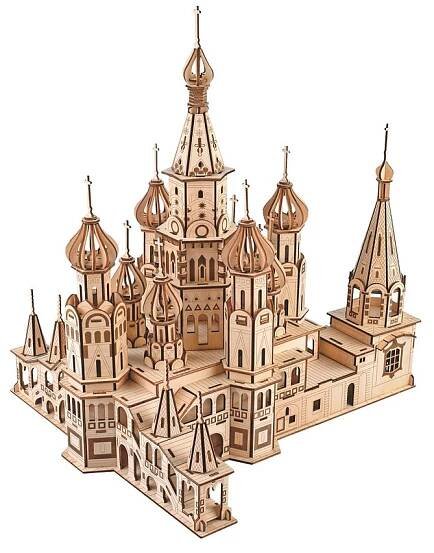 Woodcraft Dřevěné 3D puzzle Chrám Vasila Blaženého