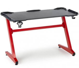 Herní stůl B49, černá/ červená - Herní stoly