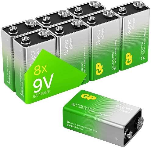 GP Super baterie 9 V alkalicko-manganová 9 V 8 ks