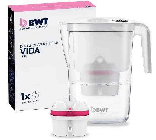 BWT Vida table water filter with 1 filter cartridge