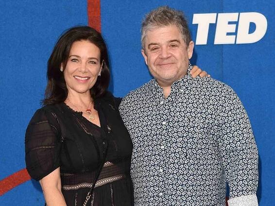 Meredith Salenger and Patton Oswalt attend Apple's 