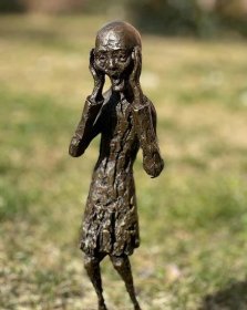 Bronzová socha soška - Výkřik (obraz od Muncha)  - Starožitnosti a umění