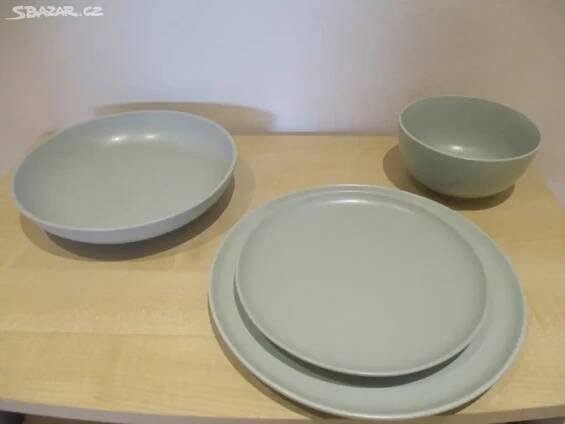 sada talířů Tesco Home Turin Green 12 + 6 ks - Praha - Bazar