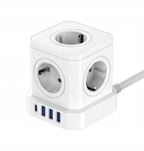 Napájecí kostka Newell GaN Power Cube 9v1 - bílá
