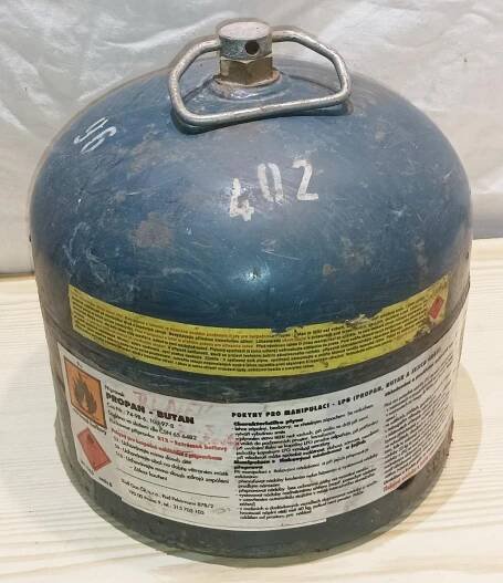 Plynová láhev 2kg na propan-butan + dvojhořákový vařič -vše 100% funkč ...