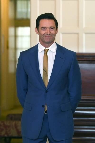 Australian Actor Hugh Jackman poses for photographs with other recipients after he was appointed a Companion in the General Division for eminent service to the performing arts as an acclaimed actor and performer, and to the global community, particularly as an advocate for poverty eradication during an Investitures Ceremony at Government-House in Canberra, Australia, 13 September 2019.
Order of Australia investiture ceremony in Canberra - 13 Sep 2019