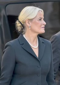 Crown Princess Mette-Marit of Norway attends the funeral of the former King Constantine II of Greece in Athens, January 16, 2023 (Milos Bicanski/Getty Images)