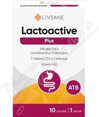 Livsane Lactoactive Plus probiotika vit. B2 10 kapslí