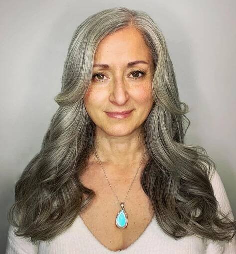 Salt and Pepper Transitioning to Gray Hair