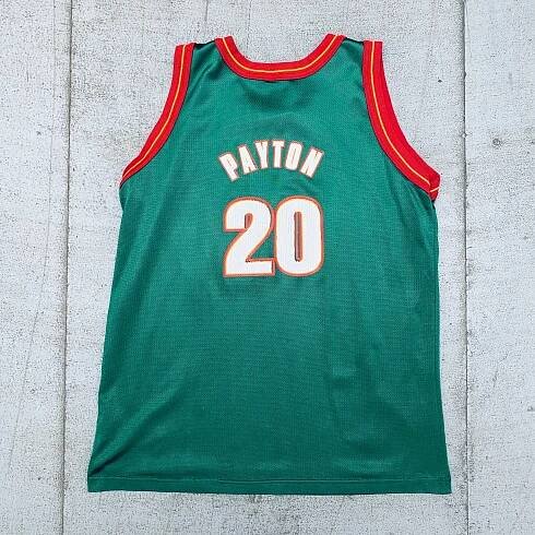 Seattle Supersonics: Gary Payton 1995/96 Green Champion Jersey (XS/S)
