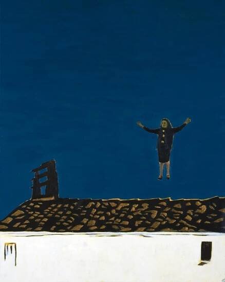 p.p.p. levitation (from the series the world doesn&#39;t want me any more and doesn&#39;t know it), 2006

acrylic on wood

19.69 x 15.75 x .98 in.

&nbsp;

&nbsp;