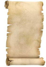 Svitek pergamenu na bílém pozadí — Stock obrázek