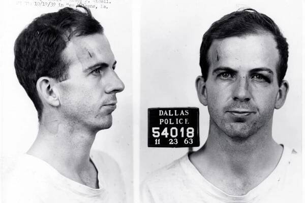 Lee Harvey Oswald's mug shot, taken on November 23, 1963.