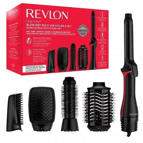 ROTAČNÍ KULMA fén ŽEHLIČKA NA VLASY IONIZAČNÍ KARTÁČ REVLON RVDR5371E