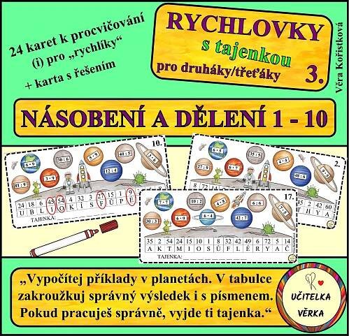 RYCHLOVKY 3. - NÁSOBENÍ A DĚLENÍ 1 - 10
