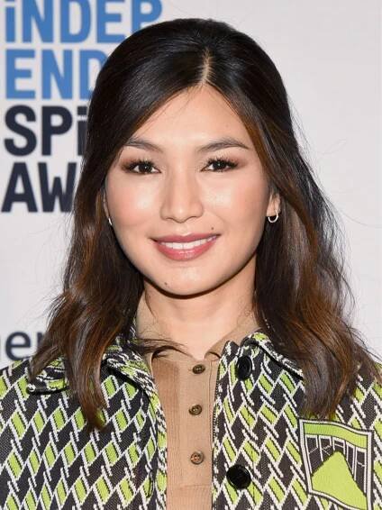 Gemma Chan with a wavy lob