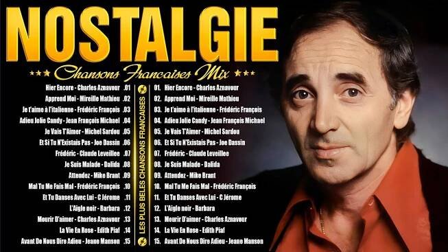 Vieilles Chansons Charles Aznavour, Joe Dassin, Michel Sardou, Frédéric François, C Jérome,...