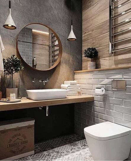 Booom diia pessoal! Muito apaixonada por esse banheiro lindooo! Amei os tons e revestimentos u… | Best bathroom designs, Bathroom interior, Bathroom interior design