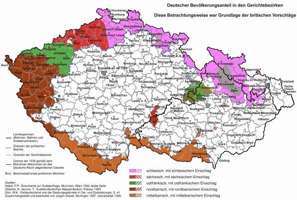 Podrobná mapa Sudety: Kde je hranice Sudet?